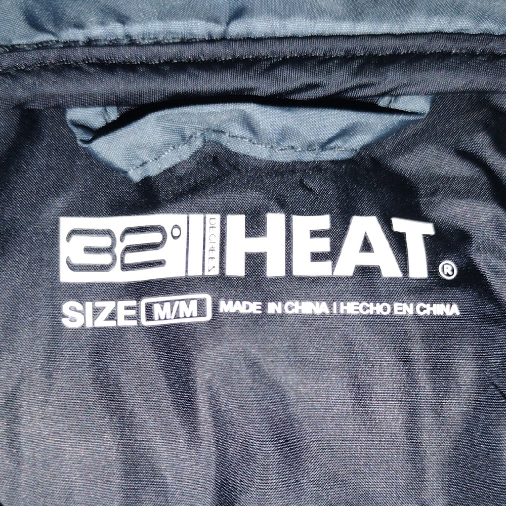 NWOT 32 Degrees Heat Size Medium Puffer Zip Up Hooded Down Jacket Slate Grey - Picture 5 of 5